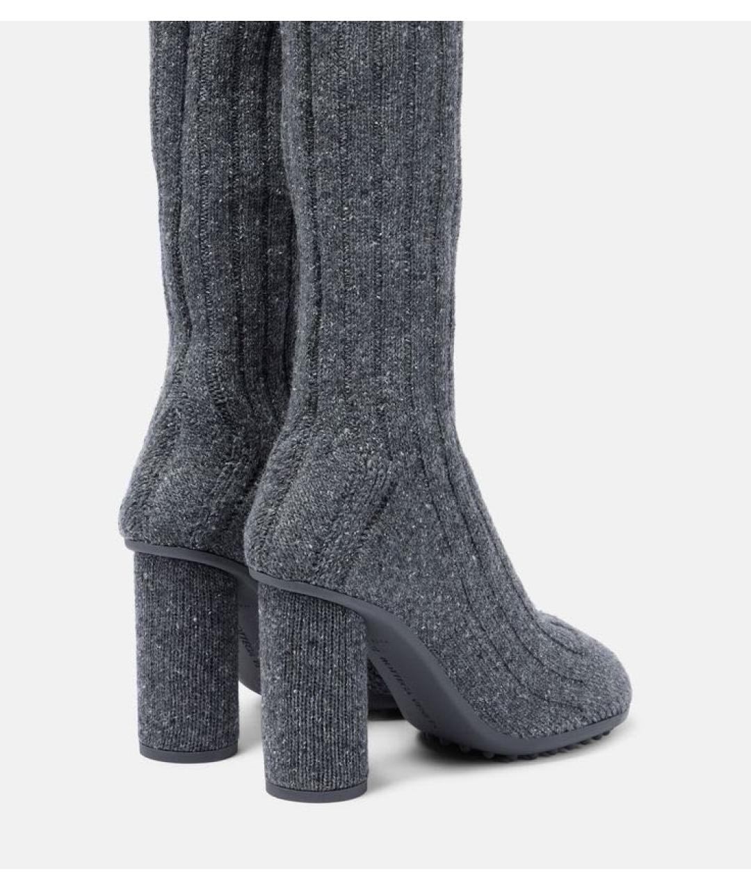 BOTTEGA VENETA Серые текстильные сапоги, фото 4