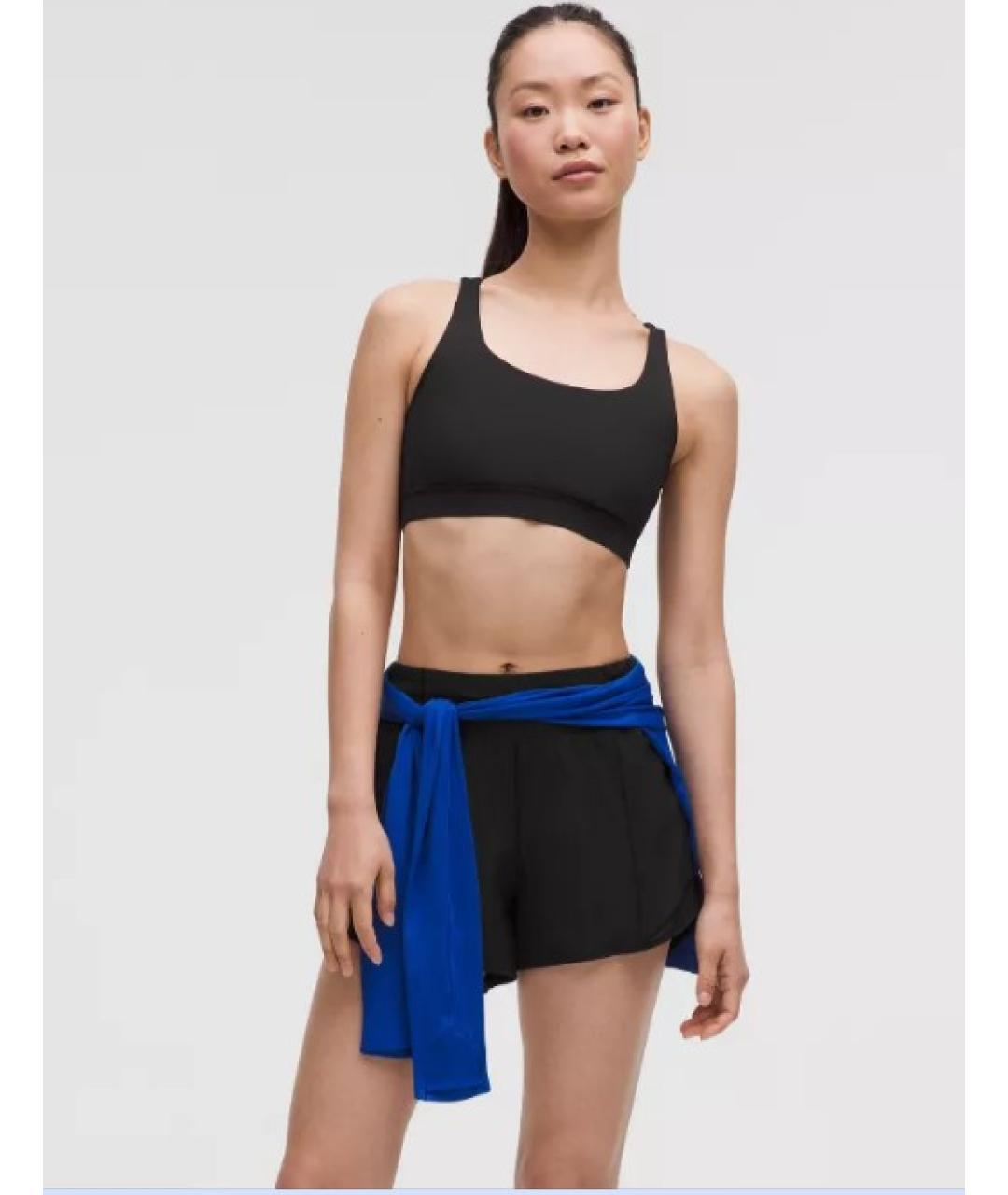 Lululemon Черные полиэстеровые спортивные брюки и шорты, фото 3