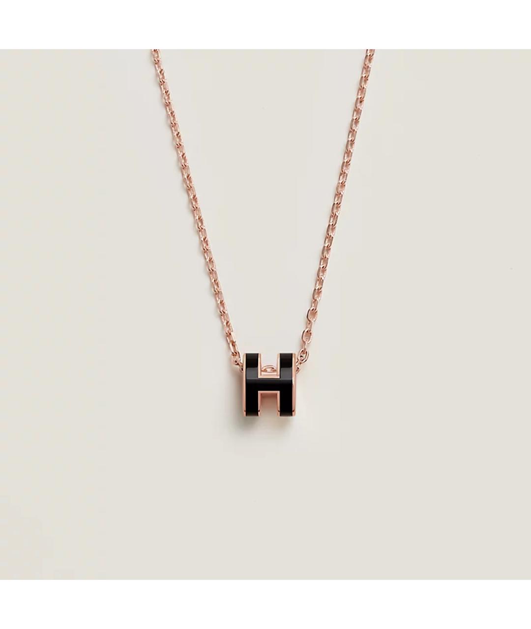 HERMES Черная металлическая подвеска, фото 6