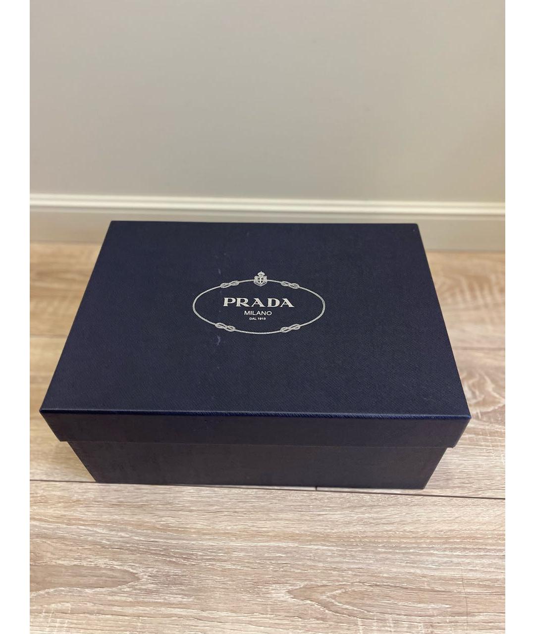 PRADA Черные кожаные брогги и оксфорды, фото 8