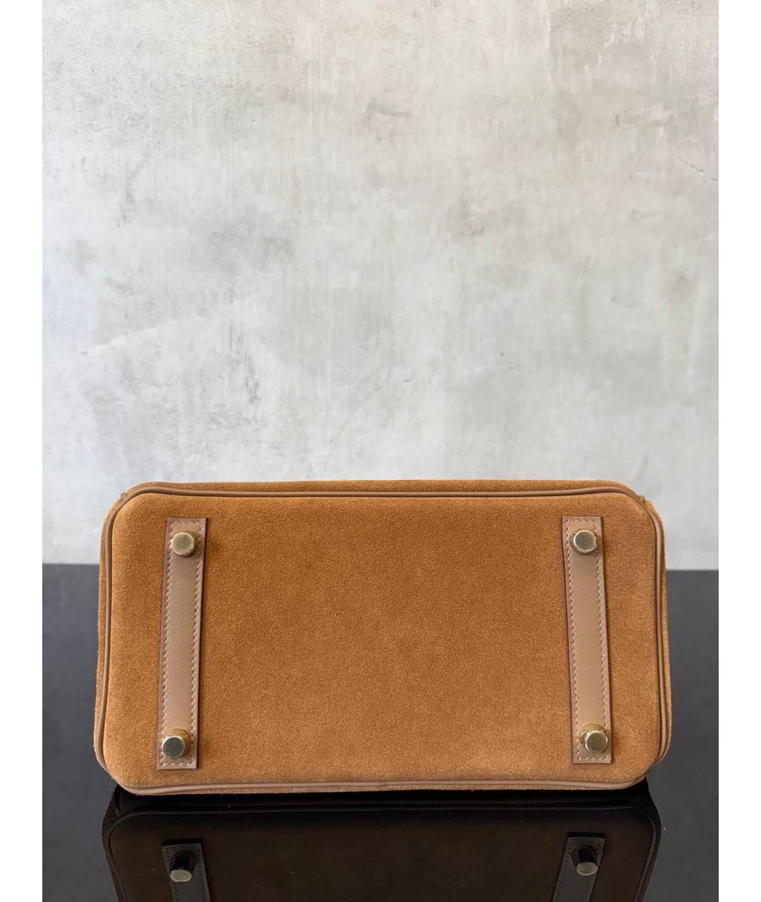 HERMES Коричневая кожаная сумка тоут, фото 4