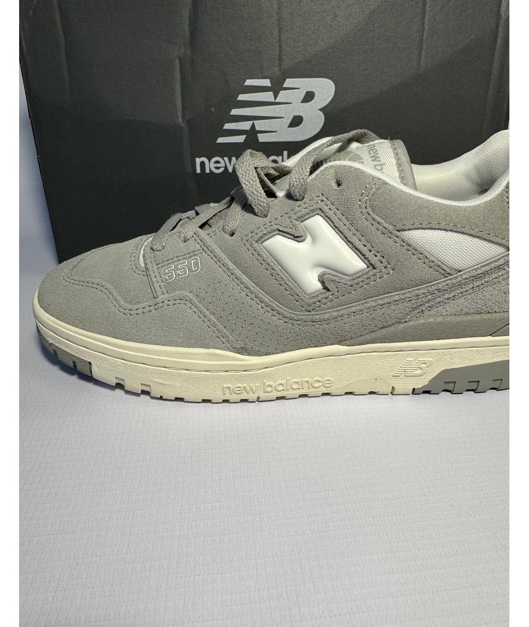 NEW BALANCE Серые замшевые низкие кроссовки / кеды, фото 3