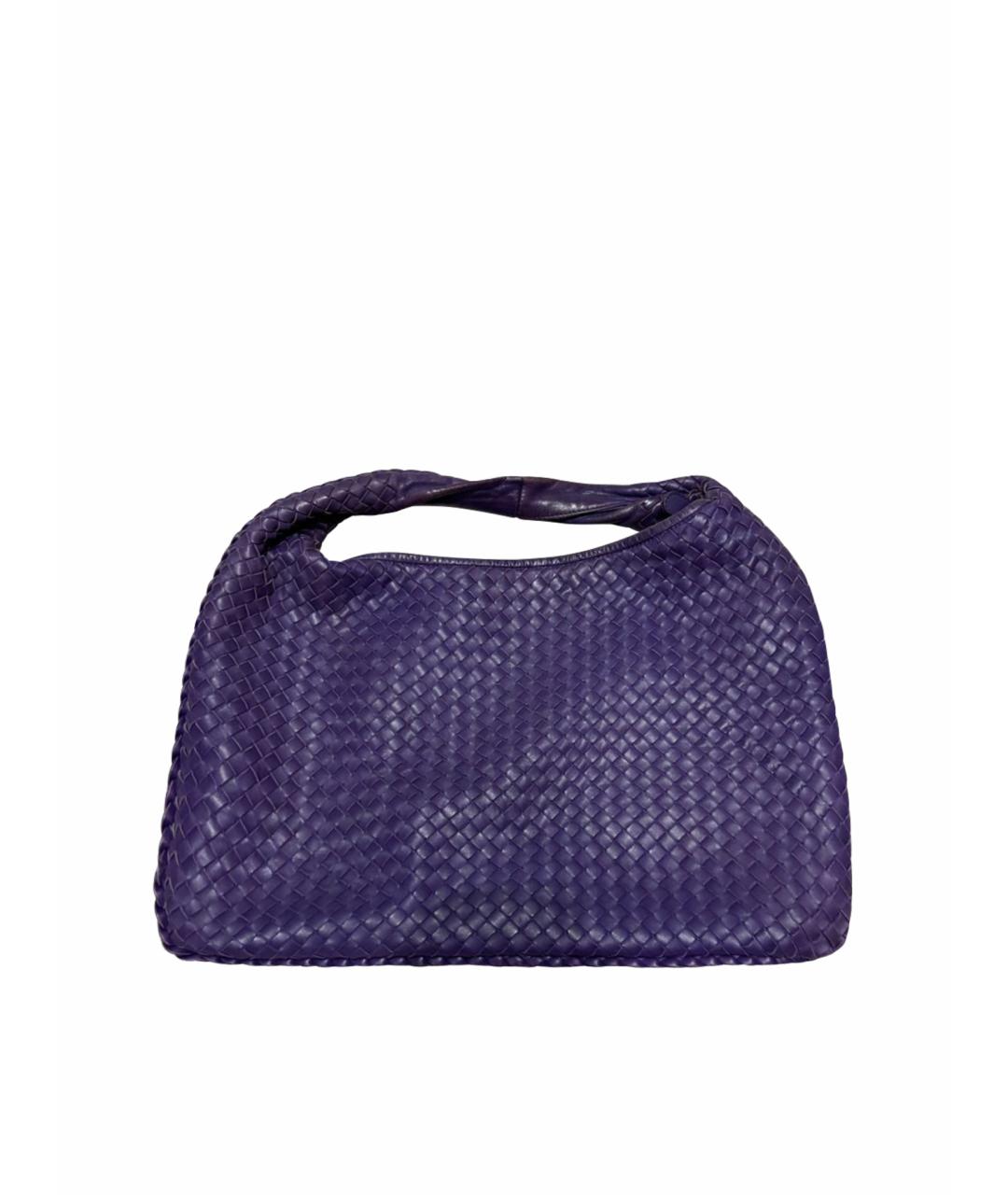 BOTTEGA VENETA Фиолетовая кожаная сумка с короткими ручками, фото 1