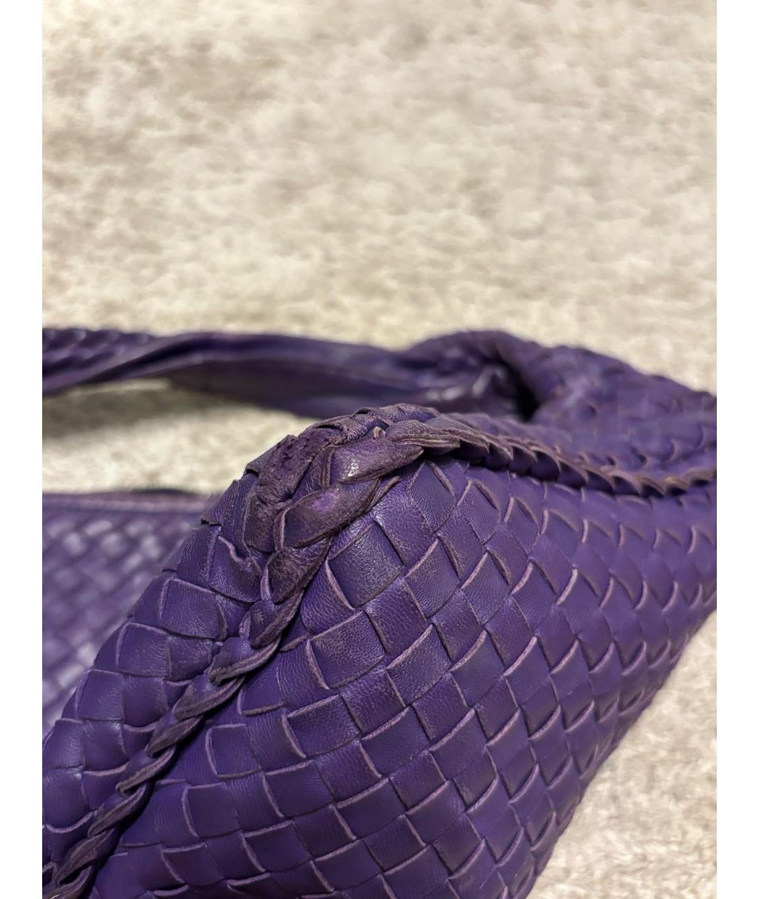 BOTTEGA VENETA Фиолетовая кожаная сумка с короткими ручками, фото 5