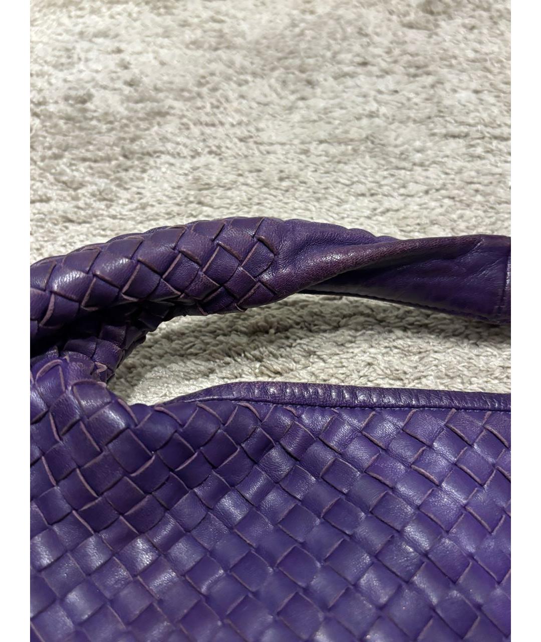 BOTTEGA VENETA Фиолетовая кожаная сумка с короткими ручками, фото 2