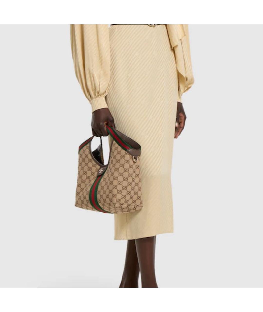 GUCCI Бежевая сумка тоут, фото 3