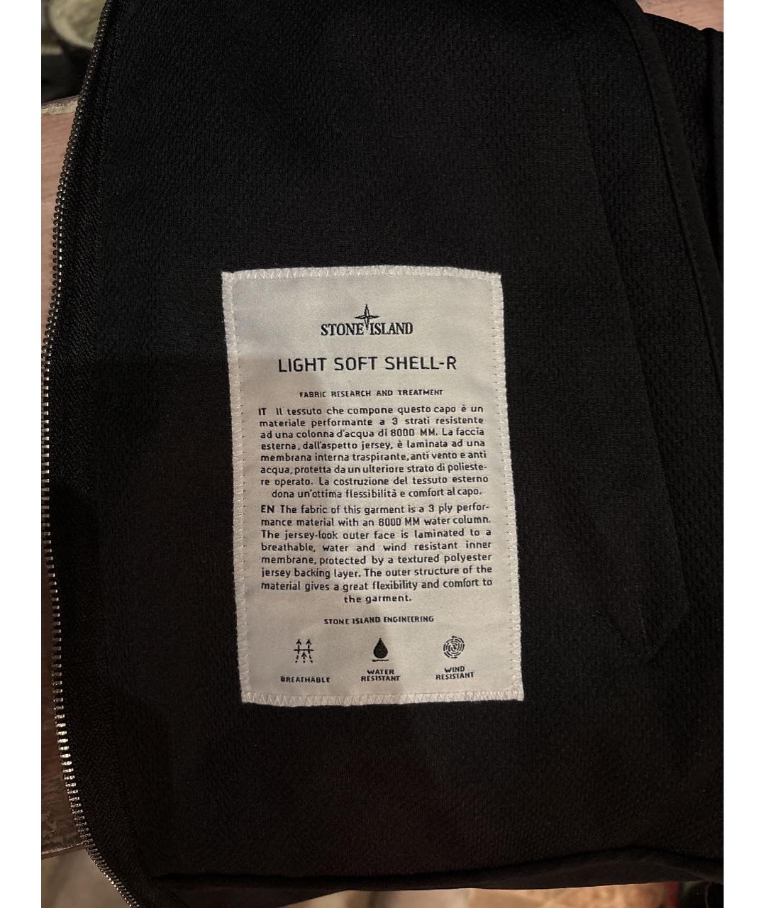 STONE ISLAND Черная полиэстеровая куртка, фото 4