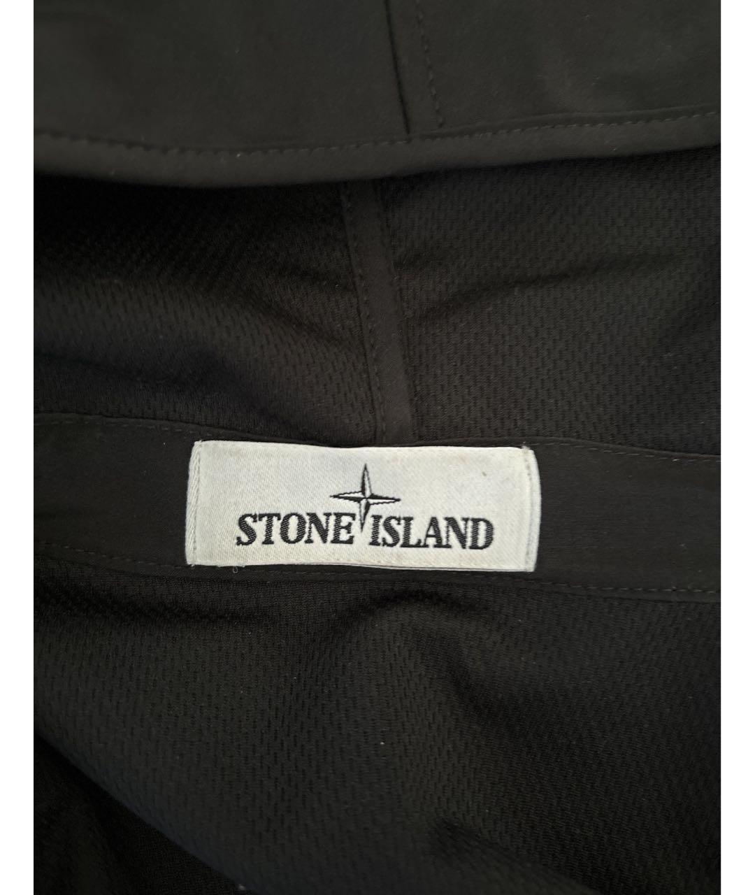 STONE ISLAND Черная полиэстеровая куртка, фото 3