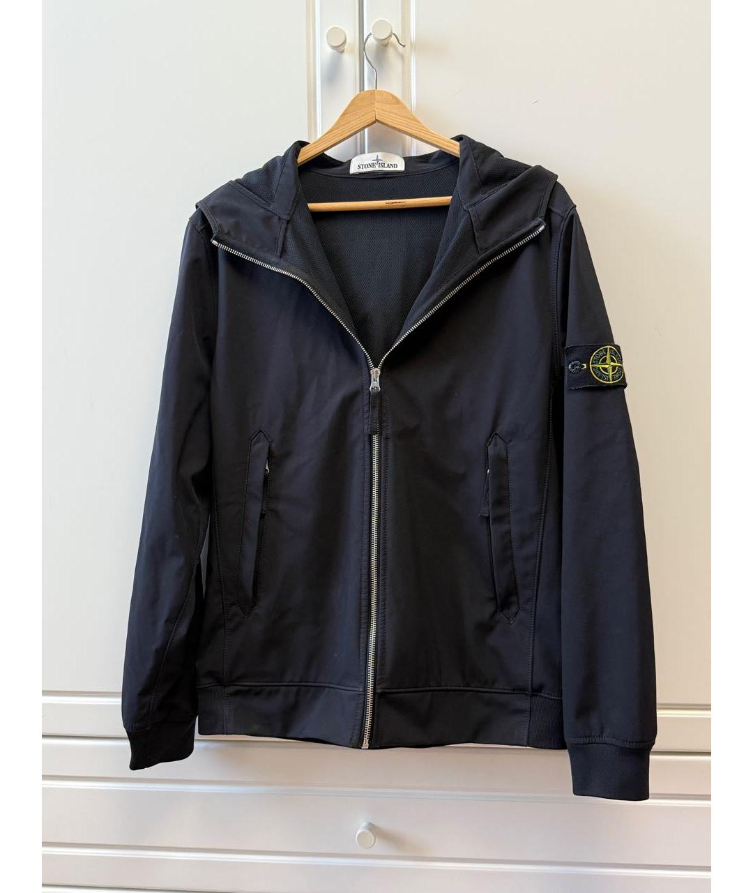 STONE ISLAND Черная полиэстеровая куртка, фото 7