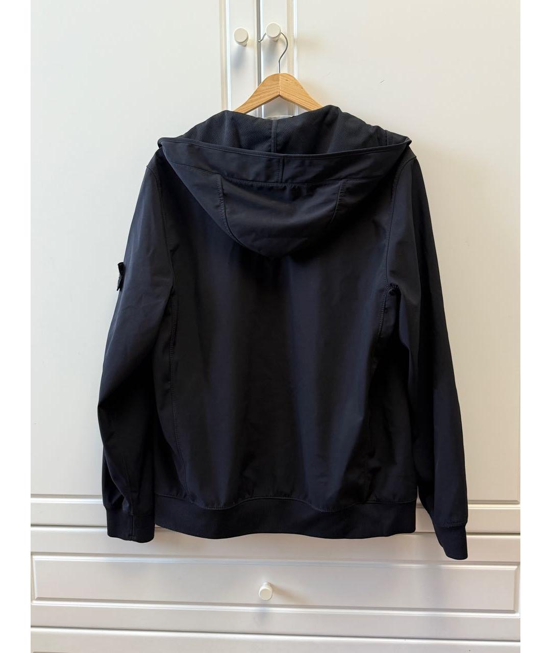 STONE ISLAND Черная полиэстеровая куртка, фото 2
