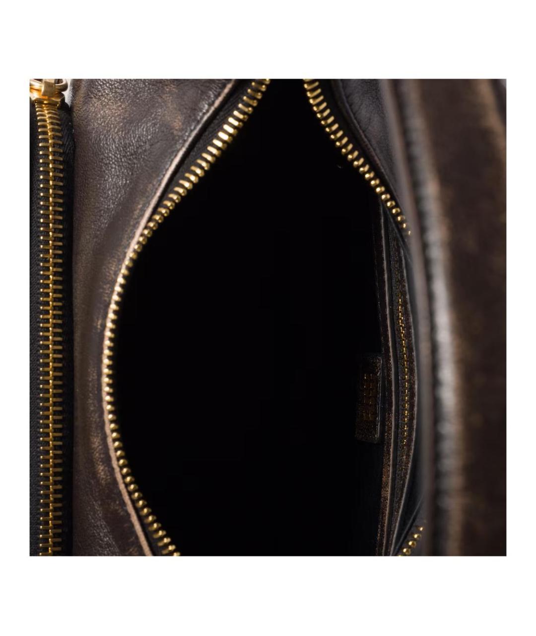 MIU MIU Коричневая кожаная сумка через плечо, фото 5