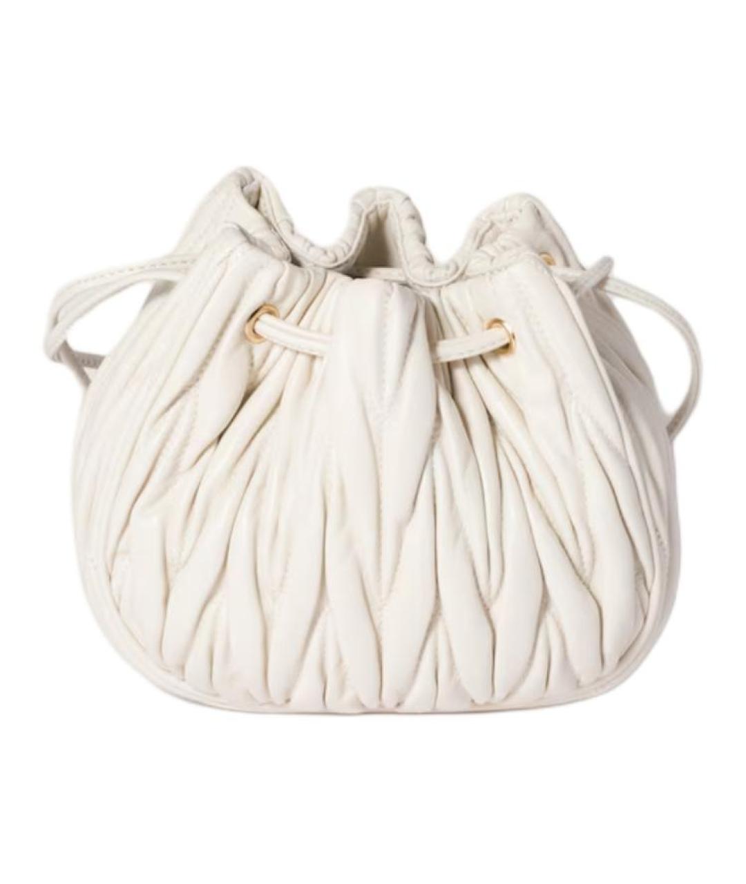 MIU MIU Белая кожаная сумка через плечо, фото 3