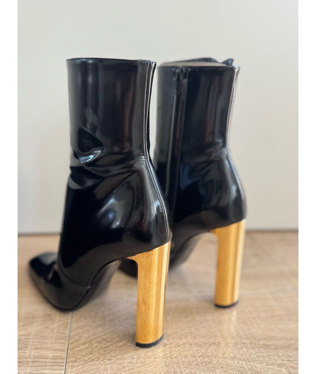SAINT LAURENT Черные кожаные сапоги, фото 3