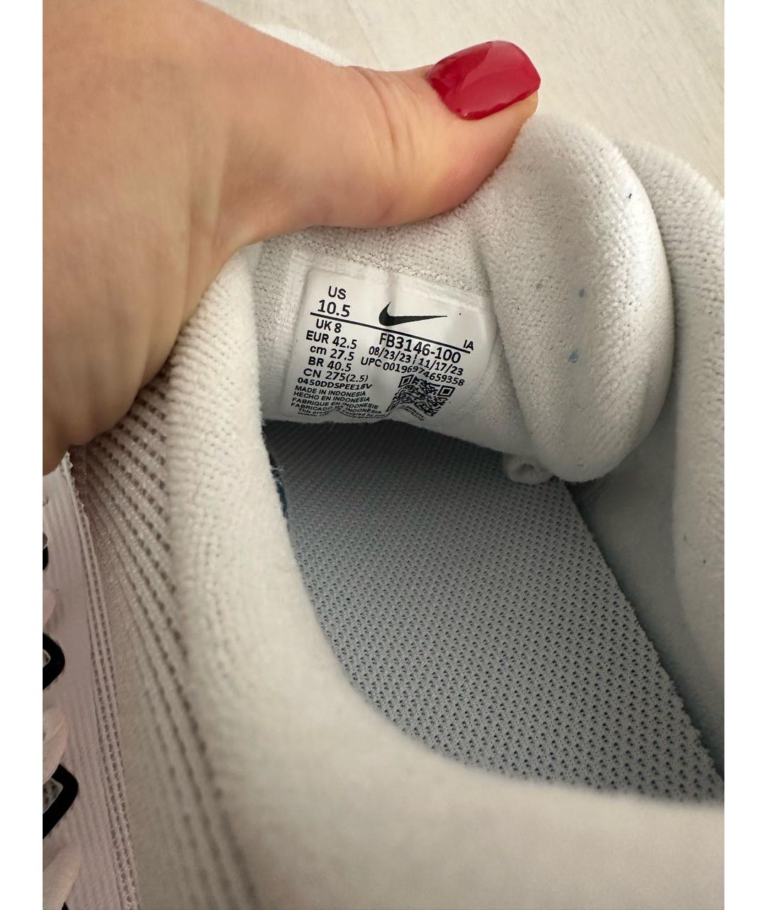 NIKE Белые текстильные кроссовки, фото 6
