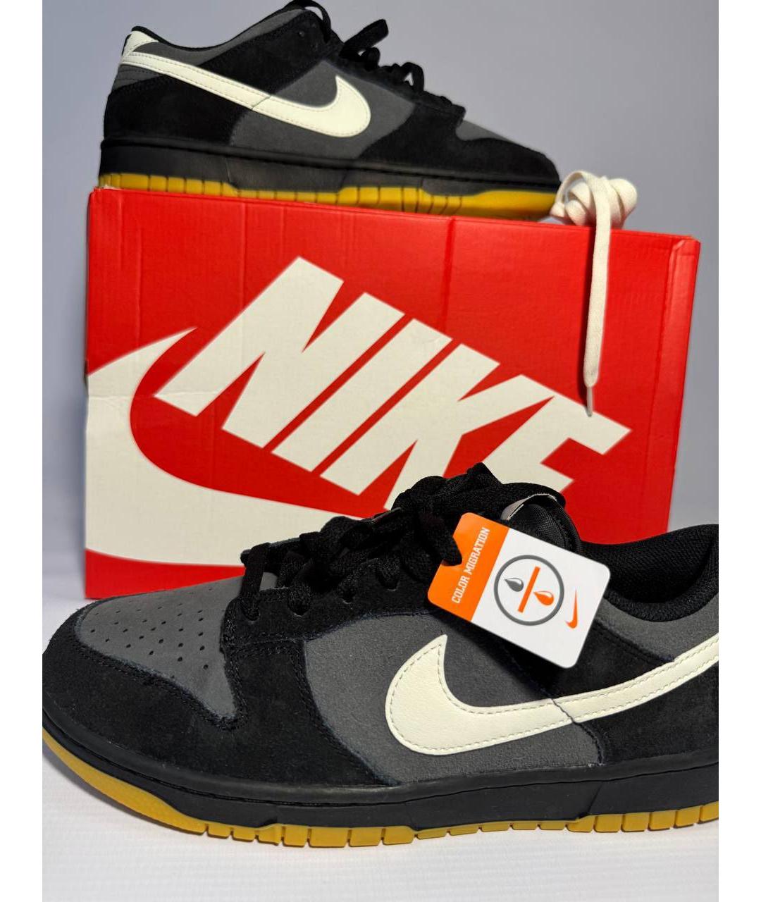 NIKE Черные замшевые низкие кроссовки / кеды, фото 3