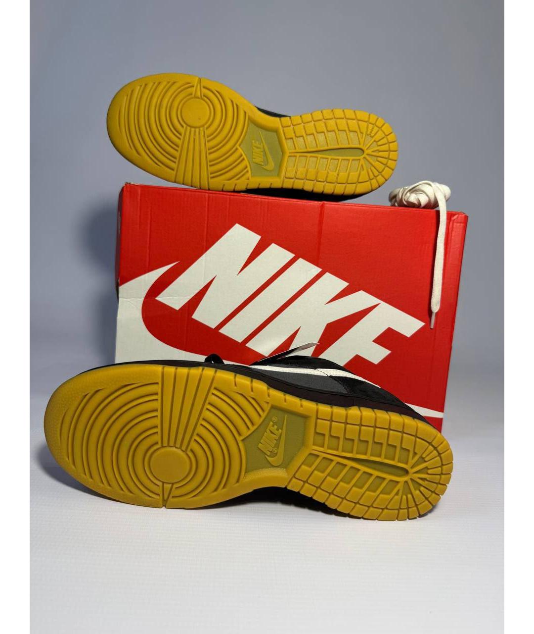 NIKE Черные замшевые низкие кроссовки / кеды, фото 2