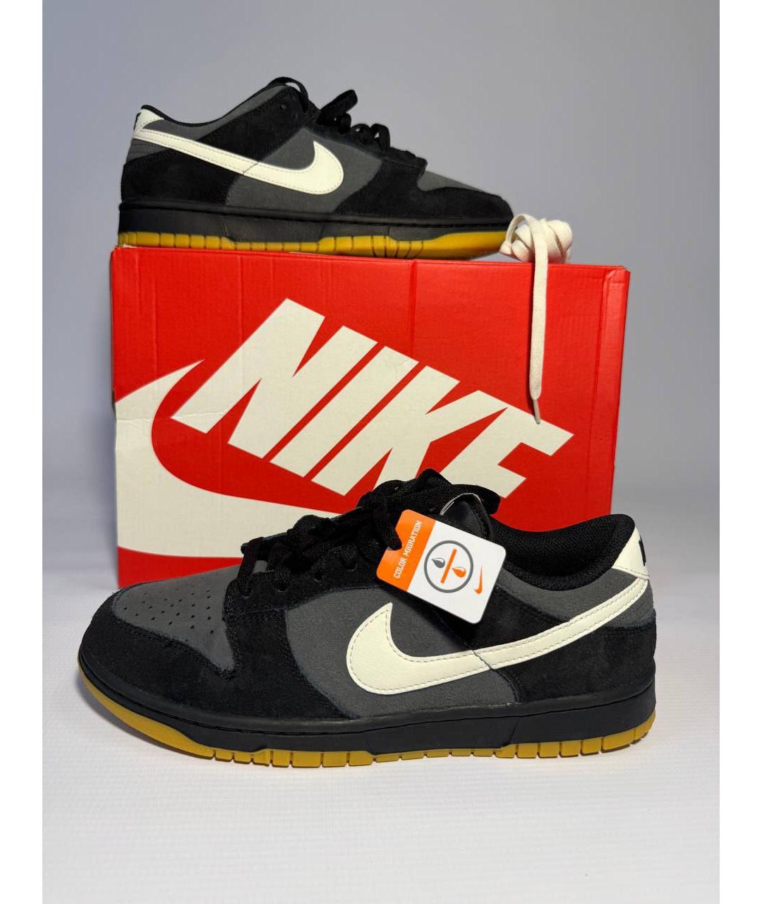 NIKE Черные замшевые низкие кроссовки / кеды, фото 4