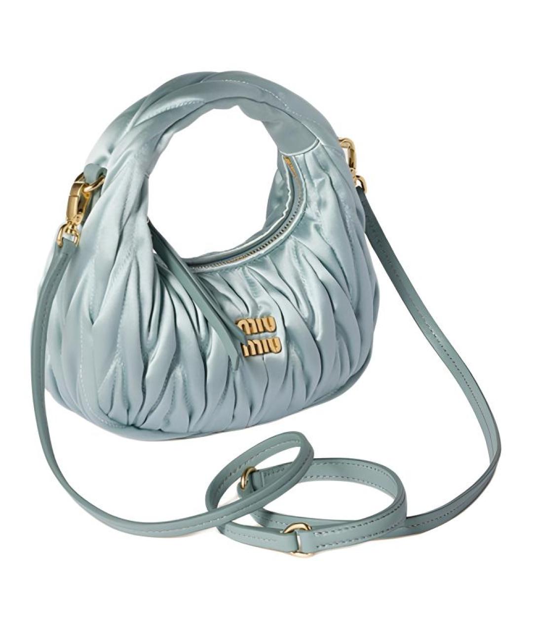 MIU MIU Голубая сумка через плечо, фото 2