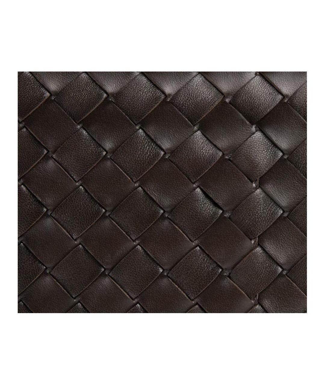 BOTTEGA VENETA Коричневая кожаная сумка через плечо, фото 4