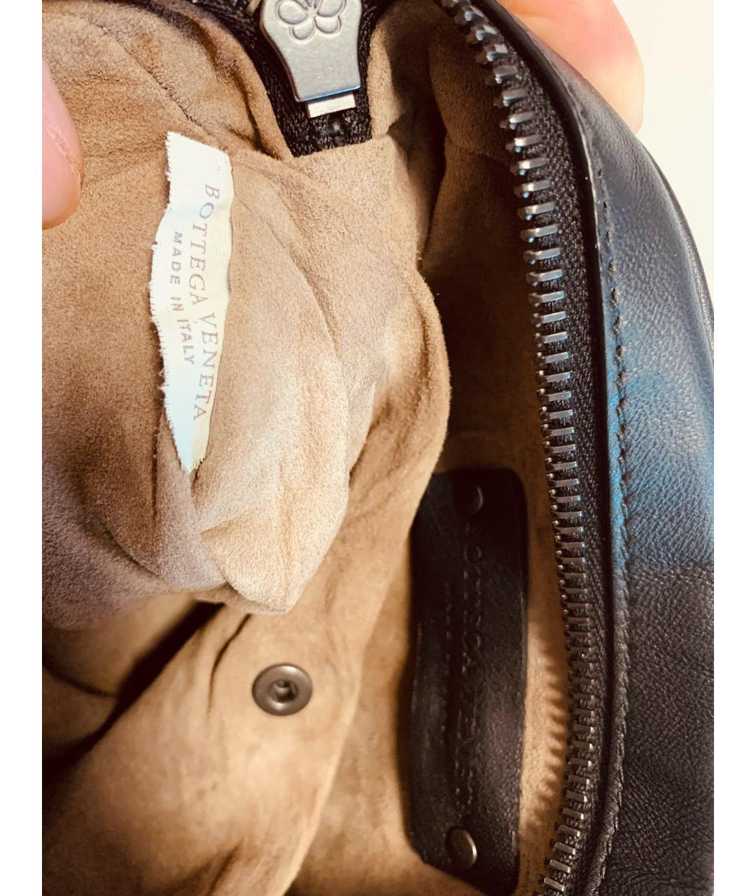 BOTTEGA VENETA Черная кожаная поясная сумка, фото 6