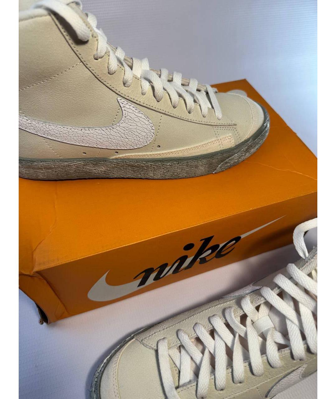 NIKE Бежевые высокие кроссовки / кеды, фото 3