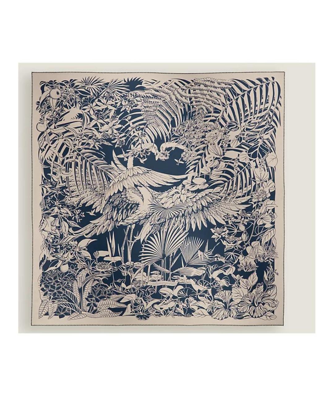 HERMES Мульти шелковый шарф, фото 1