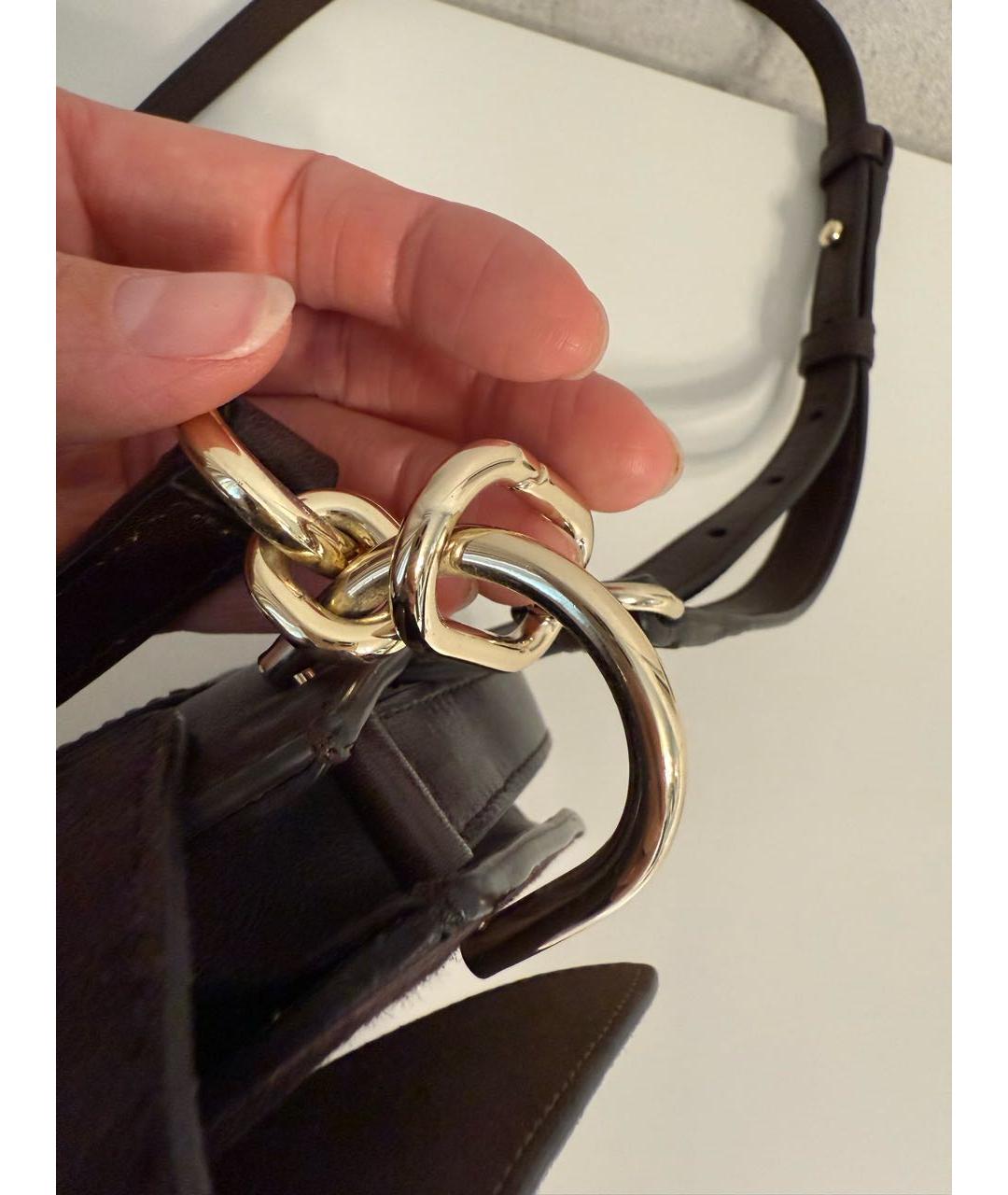 FURLA Коричневая замшевая сумка с короткими ручками, фото 6