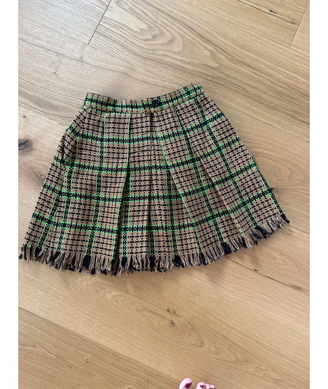 MSGM Мульти твидовая юбка мини, фото 2