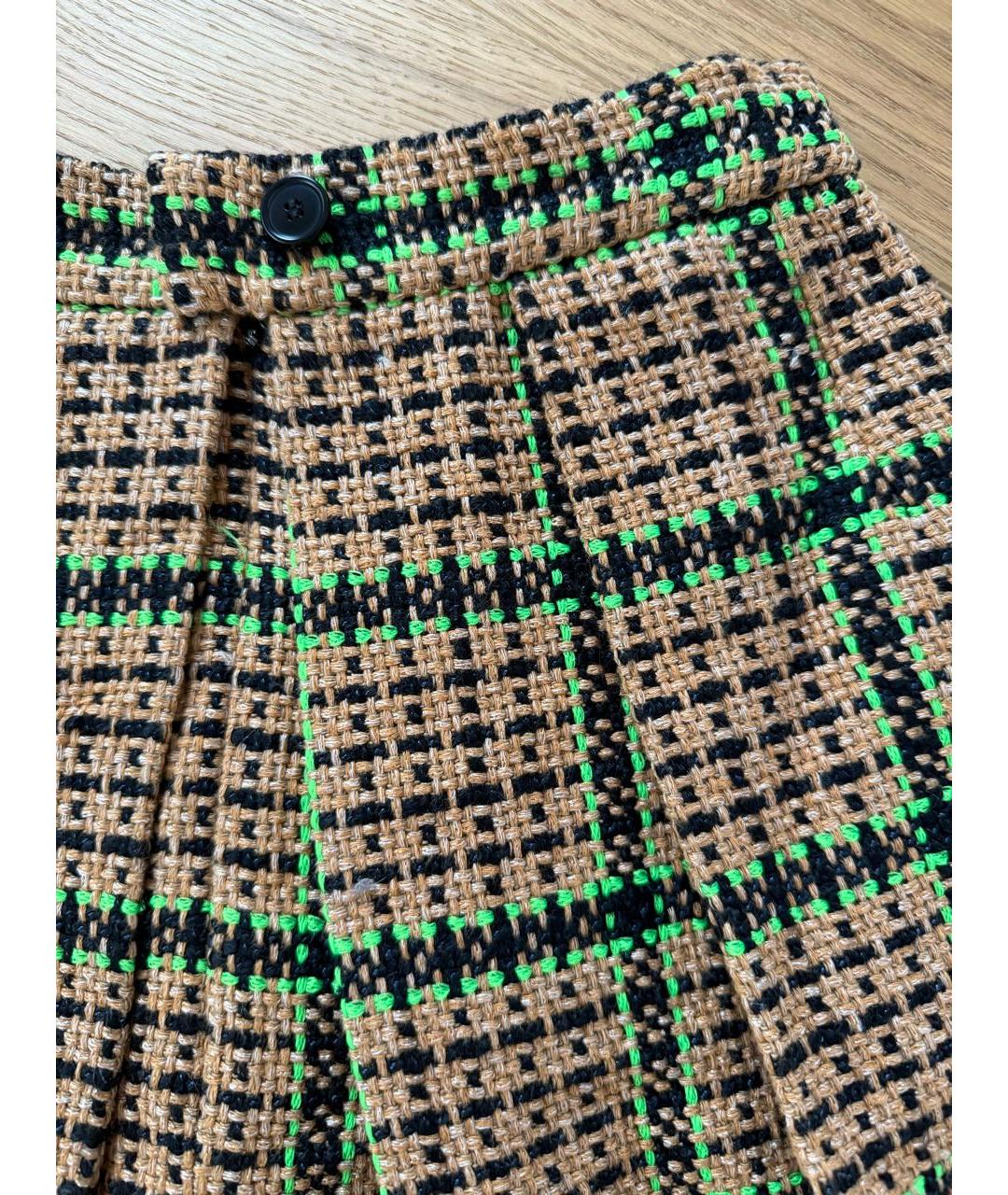 MSGM Мульти твидовая юбка мини, фото 3