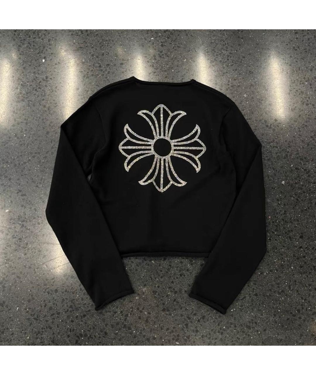 CHROME HEARTS Черный кашемировый джемпер / свитер, фото 2