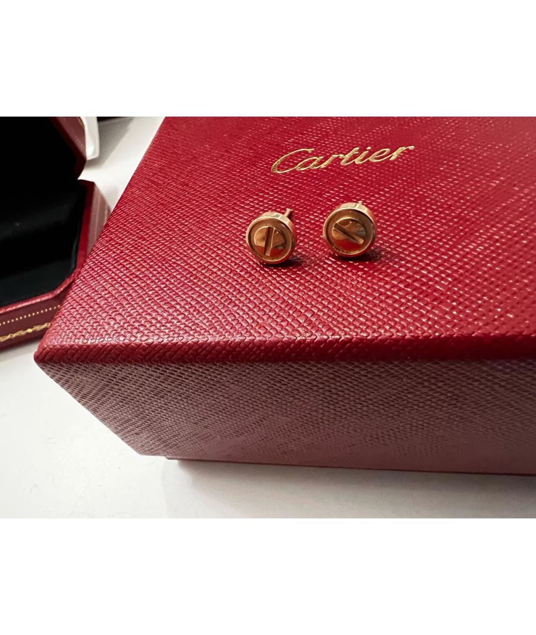 CARTIER Розовые серьги из розового золота, фото 5