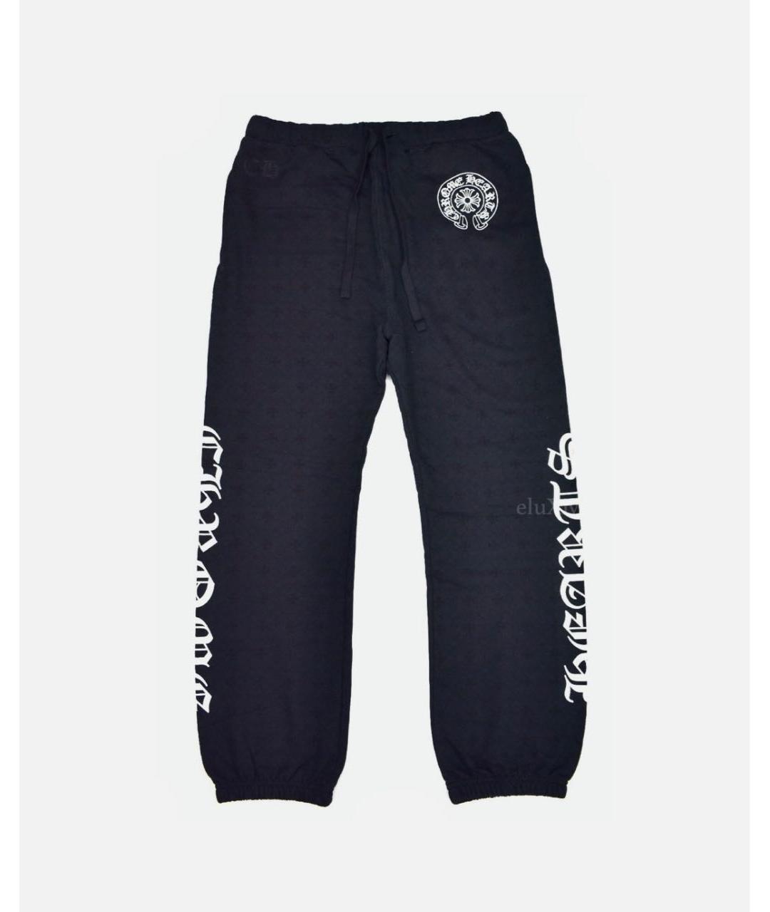 CHROME HEARTS Черные хлопковые повседневные брюки, фото 6