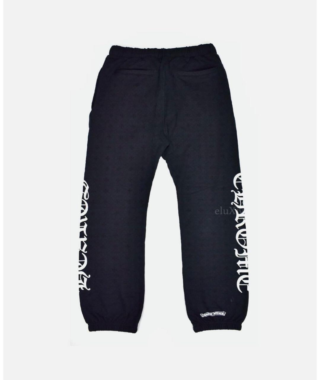 CHROME HEARTS Черные хлопковые повседневные брюки, фото 2