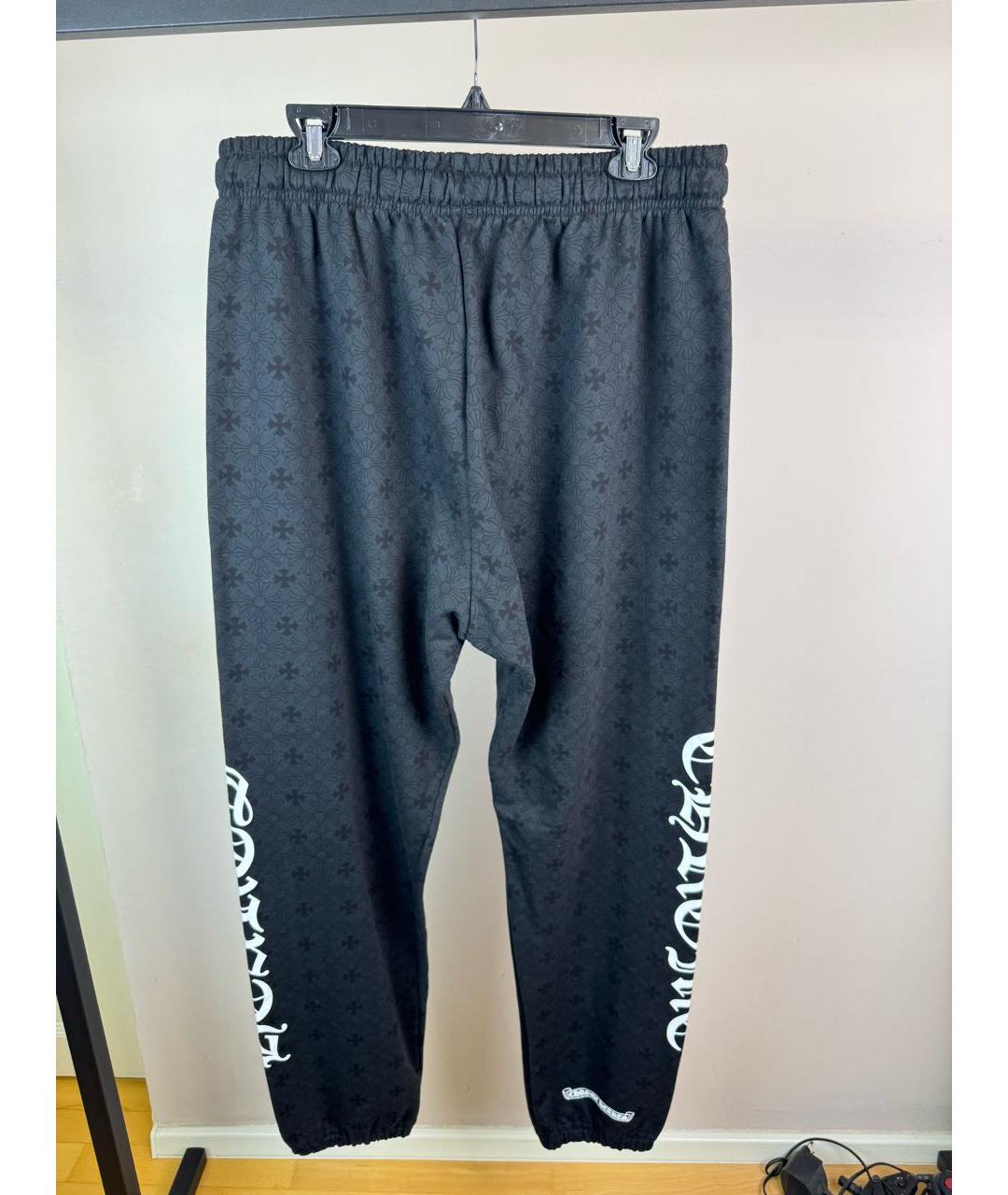 CHROME HEARTS Черные хлопковые повседневные брюки, фото 5