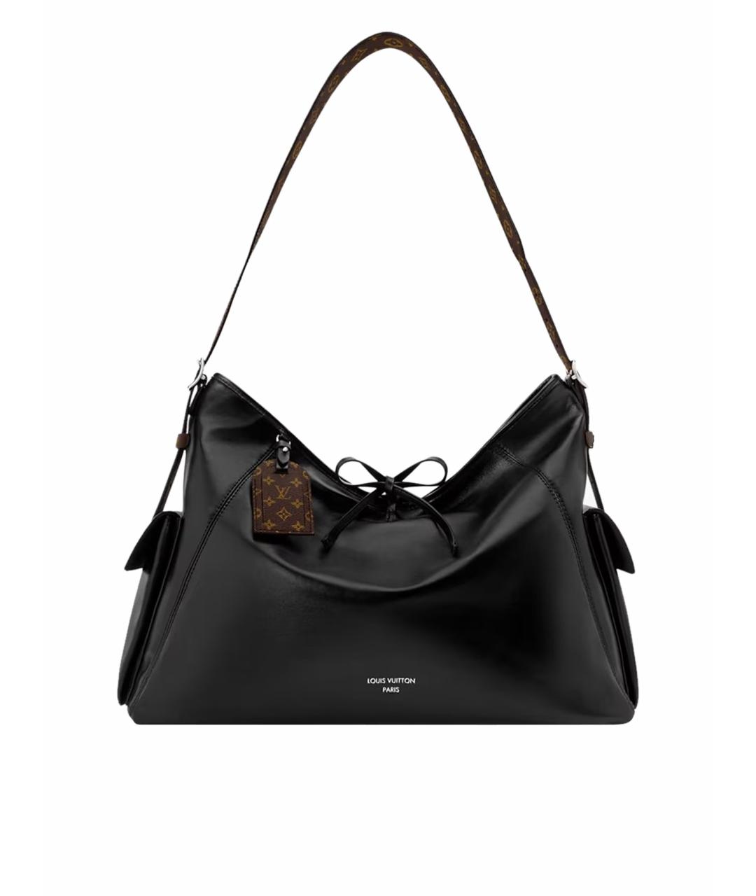 LOUIS VUITTON Черная кожаная сумка через плечо, фото 1
