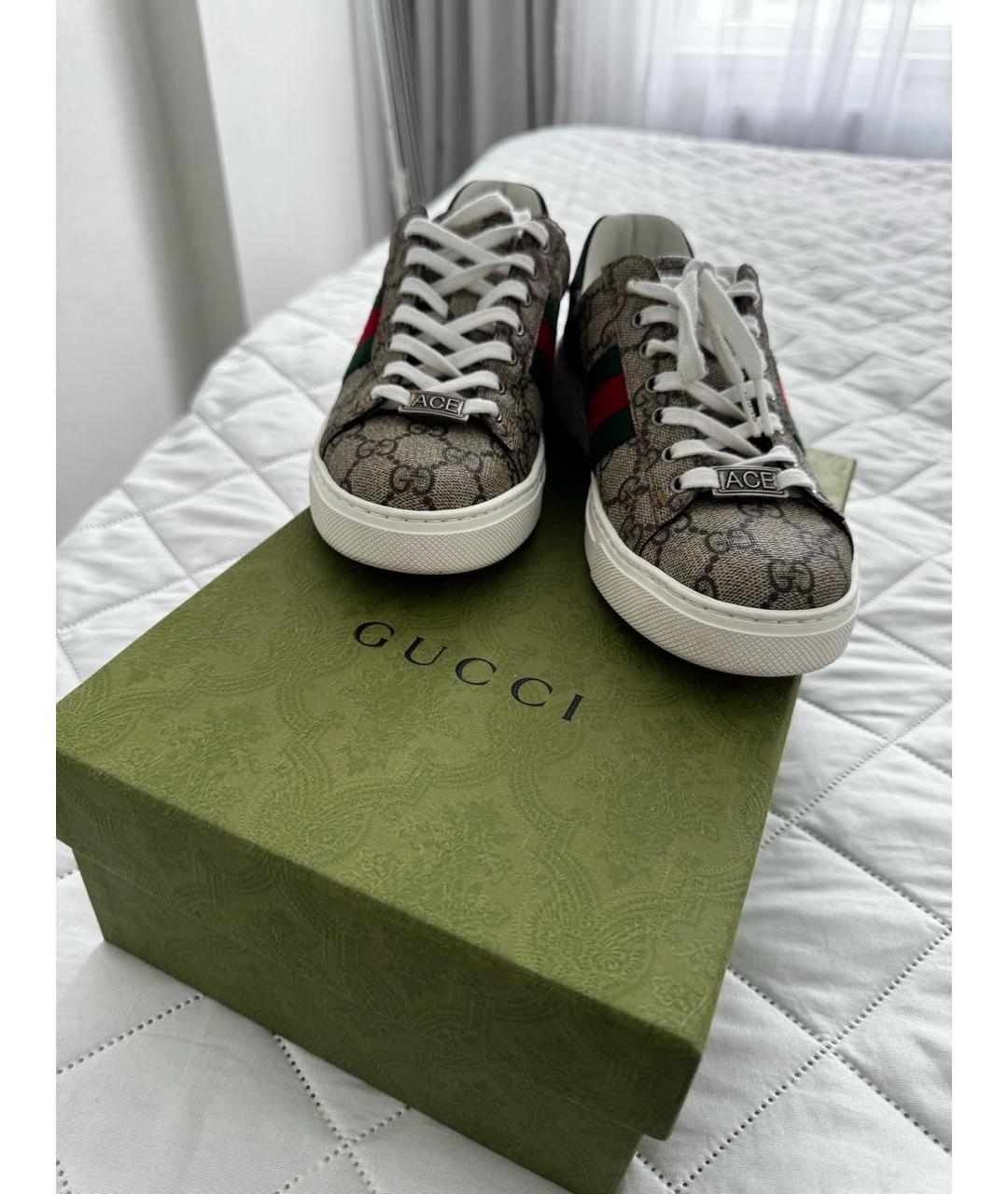 GUCCI Коричневые кроссовки, фото 2