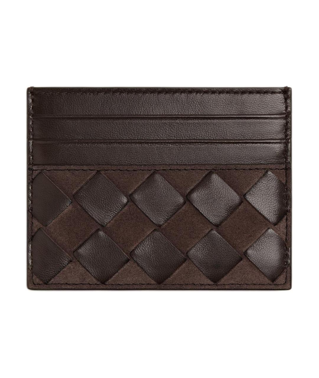 BOTTEGA VENETA Коричневый кожаный кардхолдер, фото 2