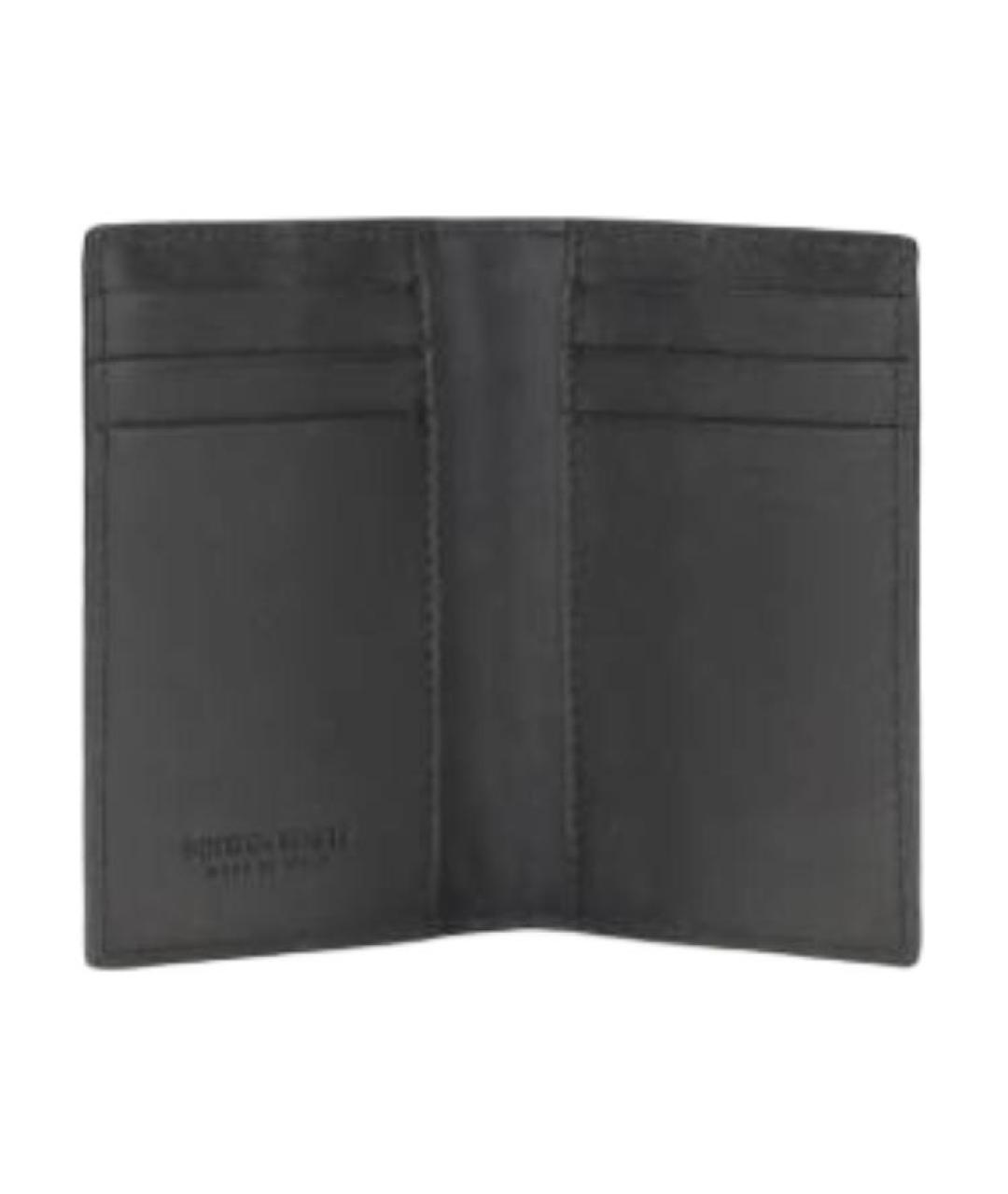 BOTTEGA VENETA Черный кожаный кардхолдер, фото 3