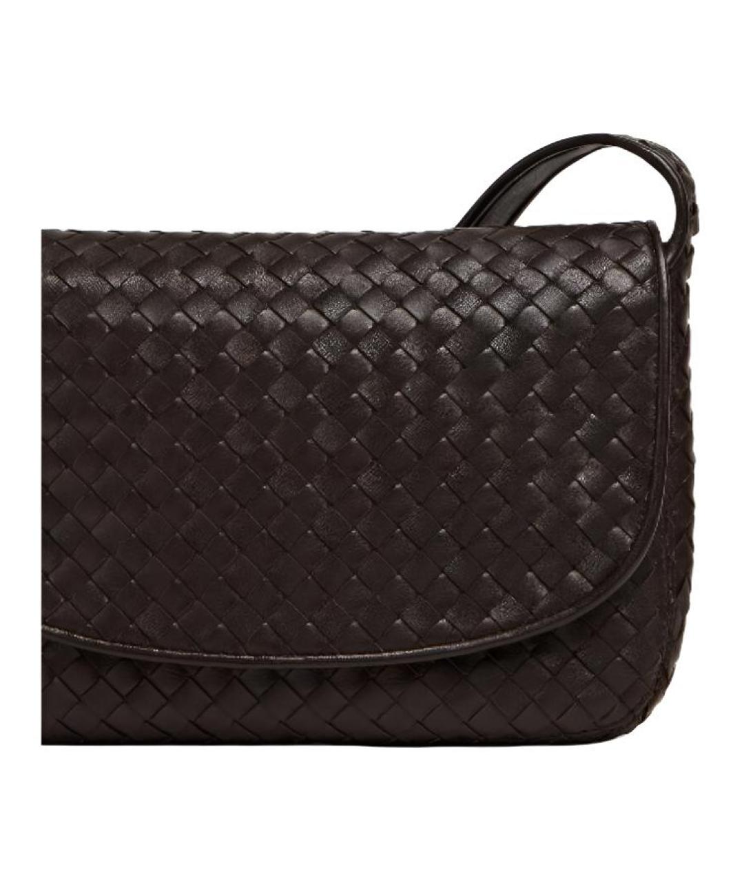 BOTTEGA VENETA Коричневая кожаная сумка на плечо, фото 6