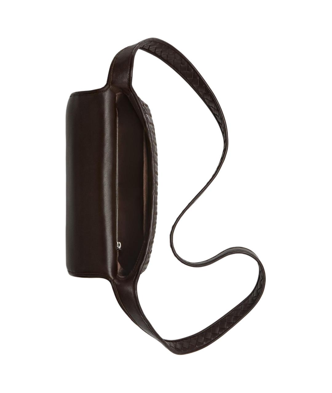BOTTEGA VENETA Коричневая кожаная сумка на плечо, фото 5