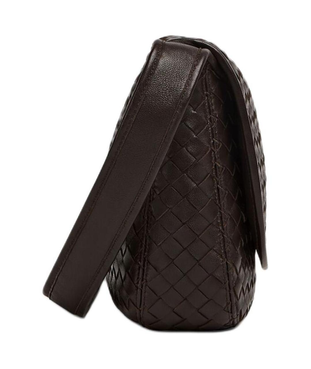 BOTTEGA VENETA Коричневая кожаная сумка на плечо, фото 3