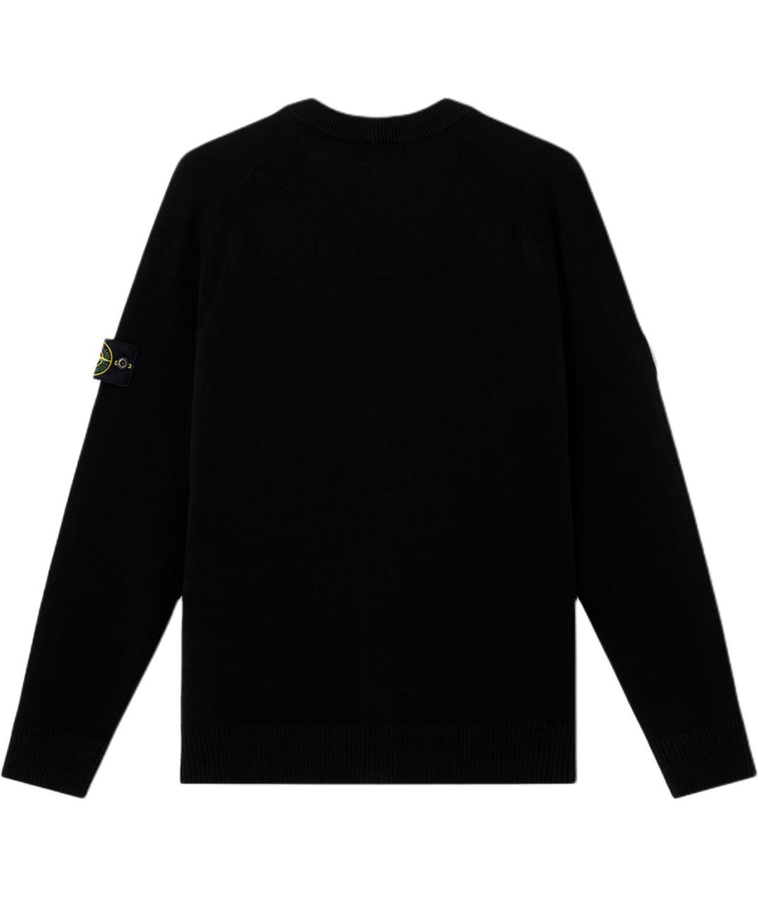 STONE ISLAND Черный шерстяной джемпер / свитер, фото 2