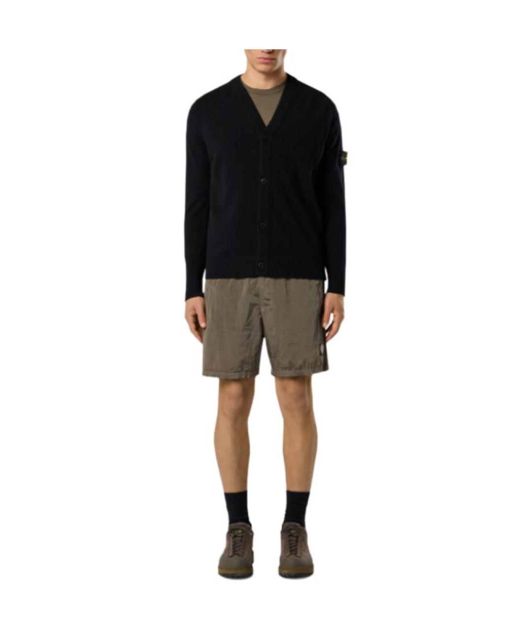 STONE ISLAND Черный шерстяной джемпер / свитер, фото 3