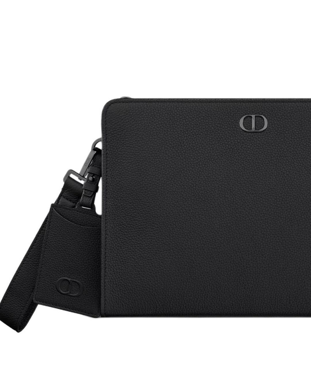 CHRISTIAN DIOR Черная кожаная папка для документов, фото 5