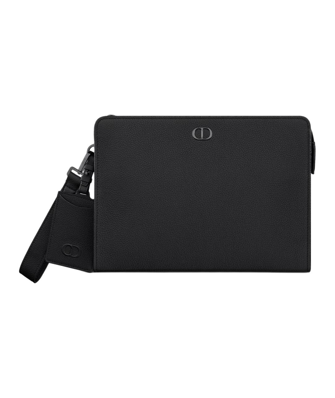 CHRISTIAN DIOR Черная кожаная папка для документов, фото 1