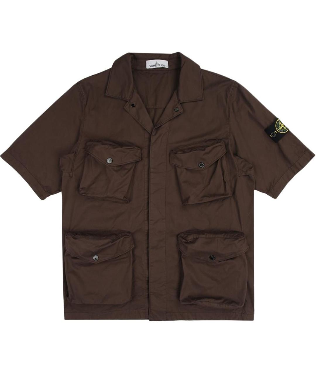 STONE ISLAND Коричневая кэжуал рубашка, фото 1