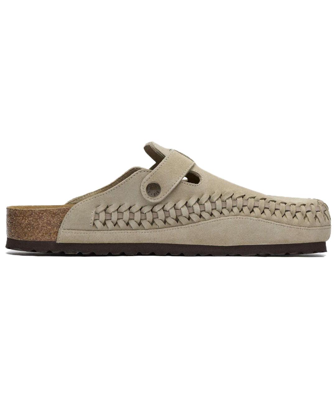 BIRKENSTOCK Коричневые замшевые слипоны, фото 1