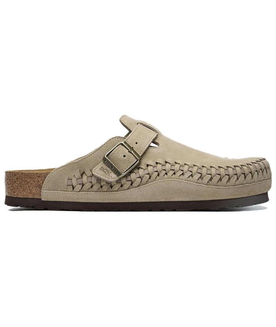 BIRKENSTOCK Коричневые замшевые слипоны, фото 2