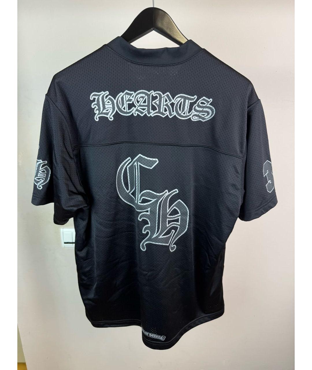 CHROME HEARTS Черная хлопко-полиэстеровая футболка, фото 2