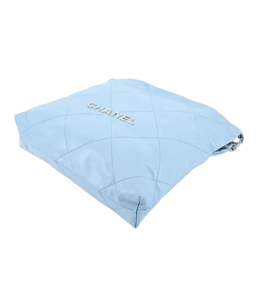 CHANEL Голубая кожаная сумка через плечо, фото 2